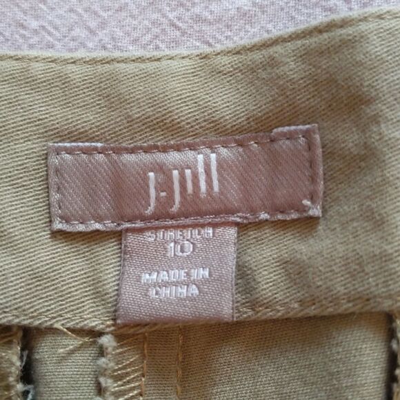 J JILL Khaki Straight Leg Pants Stretch Size 10 EUC - Picture 7 of 8